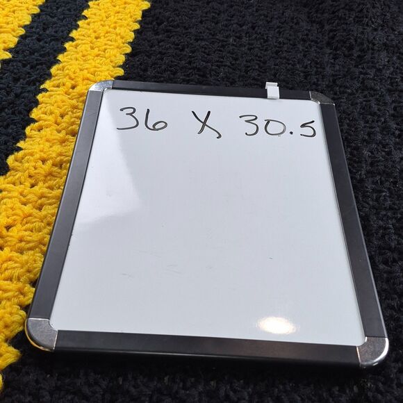 Small Yellow and Black Afghan for Your Lap. 36ins by 30.5ins - Picture 5 of 5